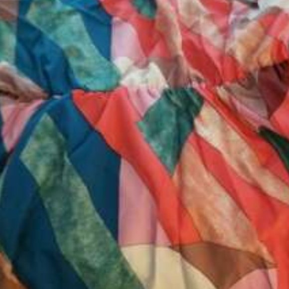 Multicolor Halter Ruffle Hem Maxi Dress - Picture 8 of 8